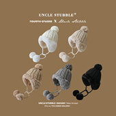 冬季 保暖兔毛雷锋帽加厚加绒针织帽毛绒绒旅游防寒护耳毛线帽女生