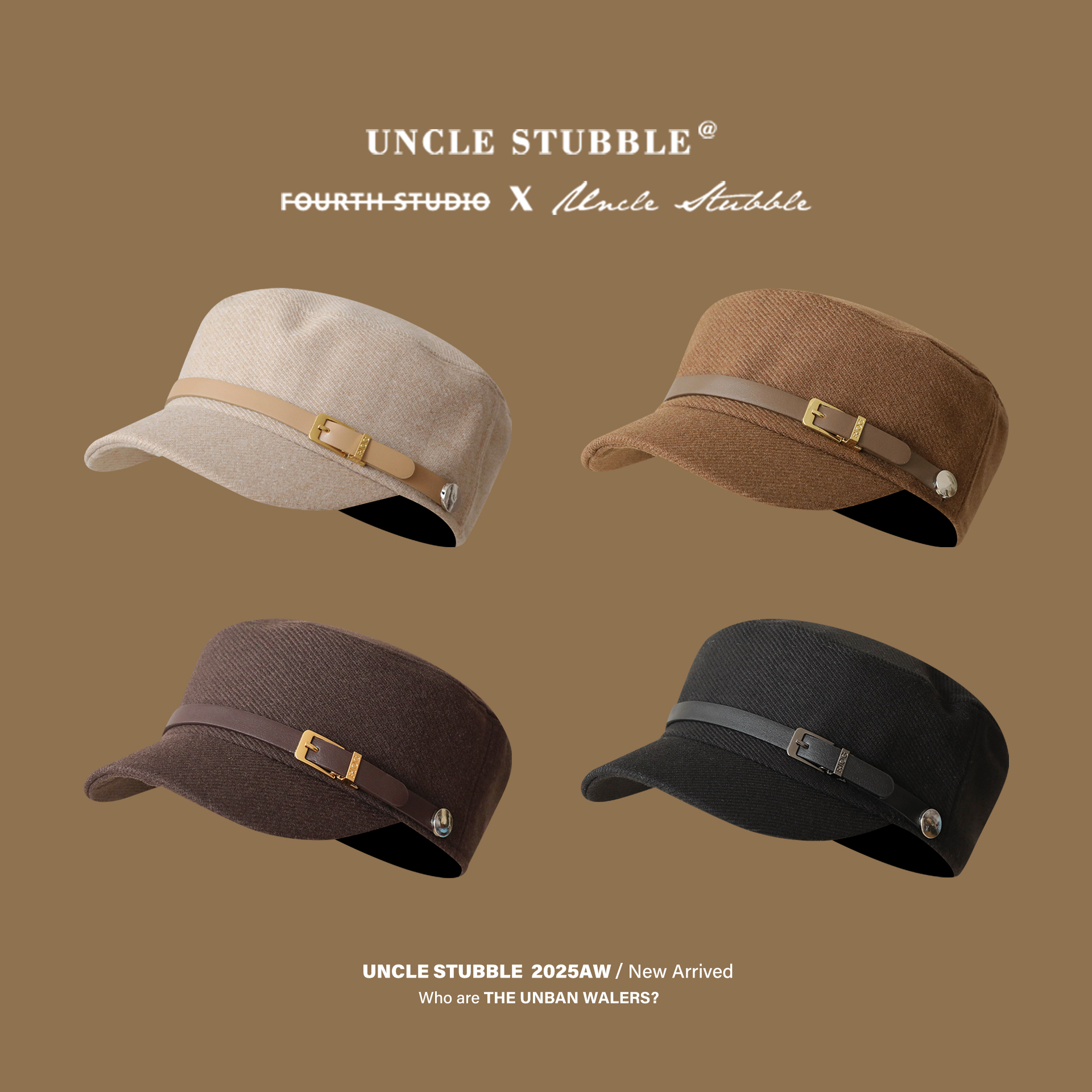 秋冬气质毛呢马术帽复古美拉德