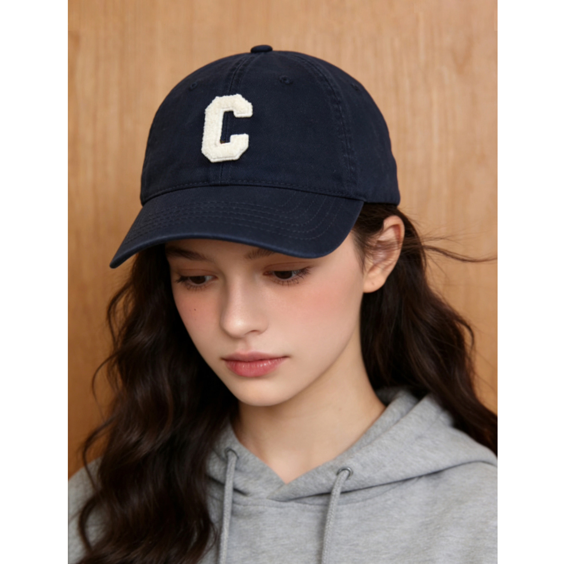 藏青色棒球帽大头围男女百搭不挑人纯棉鸭舌帽高品质遮阳帽子春夏