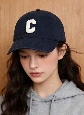 藏青色棒球帽大头围男女百搭不挑人纯棉鸭舌帽高品质遮阳帽子春夏