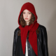 红色巴拉克拉法帽女生冬季 护耳小红帽新年帽子围脖一体防寒针织帽