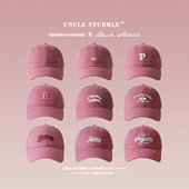 显白树莓粉色棒球帽宽檐深顶鸭舌帽夏季 遮阳帽子女韩系甜美贝雷帽