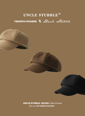 秋冬贝雷帽女生韩版百搭显脸小八角帽文艺复古报童帽日系画家帽子