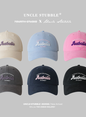 胡茬叔叔原创棒球帽美式复古英文刺绣鸭舌帽男女春夏学生情侣帽子