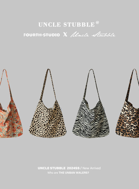 ins小众复古豹纹包包女韩系小清新碎花单肩包学生休闲百搭帆布包