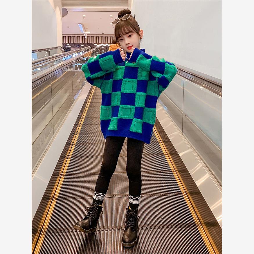 女童加绒加厚打底衫秋冬