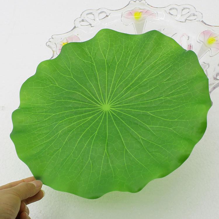 塑料仿真荷叶莲叶子水果食物装饰芭蕉叶树叶道具荷花海鲜冰台摆盘