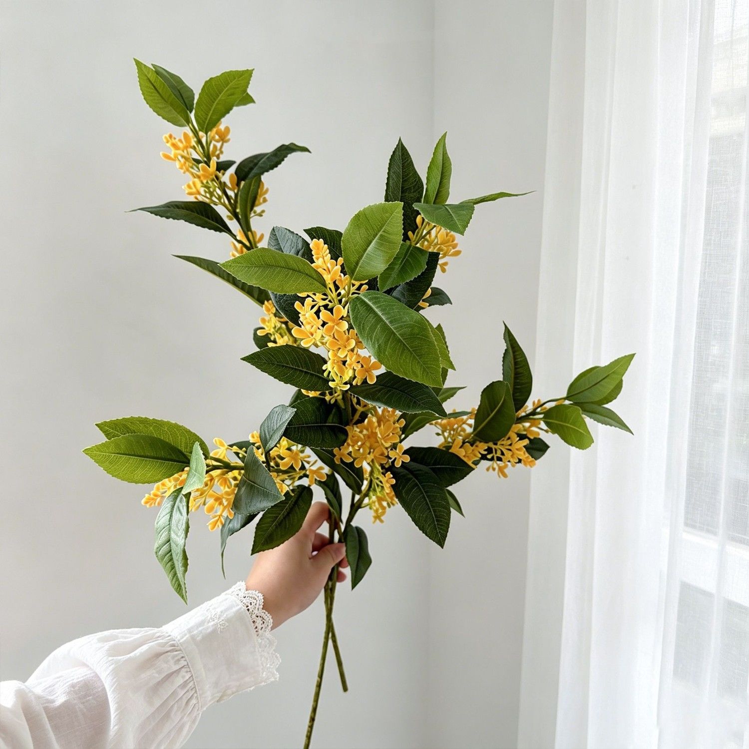 桂花仿真花金桂高档摆件客厅玄关