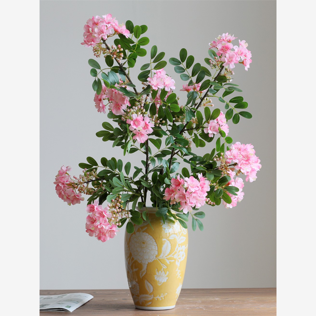 醉香粉色含笑花彷真花束