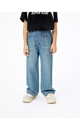 little moco专柜正品25年夏男女童直筒休闲牛仔长裤KBE2JENT03