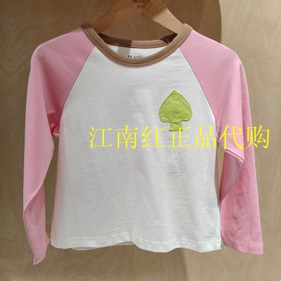 Mlatin马拉丁童装2026年春款女童上衣百搭印花休闲T恤126016032A