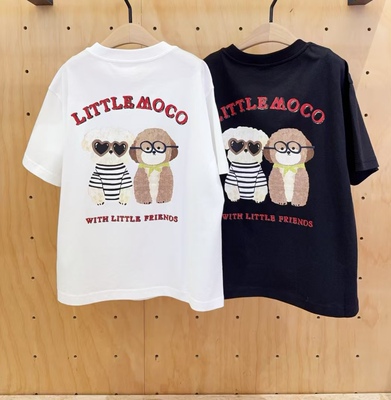 little moco童装2025夏季新款男女童短袖T恤 KBE2TEE011