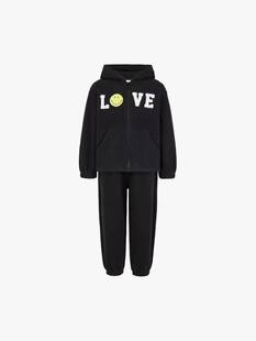 little moco专柜童装25冬新款男女童摇粒绒套装亲子装KBE4SUTT01