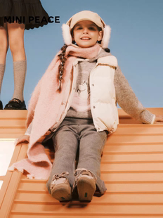 F2AHF4128mini peace太平鸟童装2025冬新款女童羽绒马甲背心599
