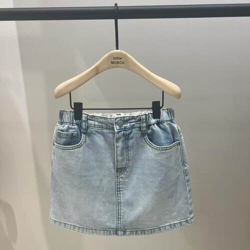 little moco童装25夏装新款女童牛仔短裙亲子装半身裙KBE2SKT018