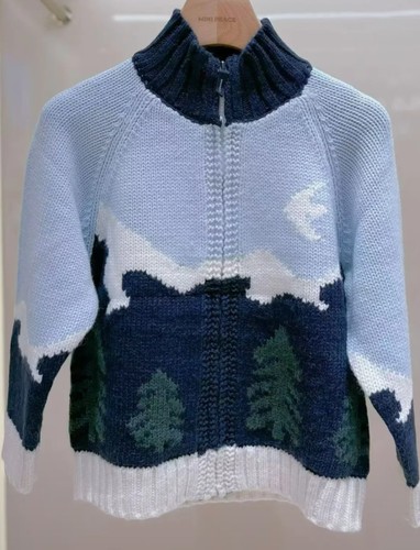 F1EAF4438 mini peace太平鸟童装2025冬新品男女童休闲针织衫 799