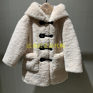 little moco专柜正品24年冬男女童仿羊羔毛大衣外套KBD4OVC001