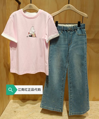 little moco童装26夏新款女童纯棉印花休闲短袖T恤衫KBF2TEE051