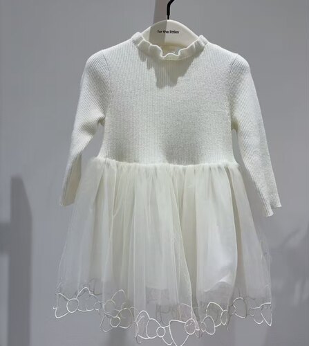 littlemoco专柜正品26年秋款婴童款女宝网纱拼接连衣裙KBF3DRSY05