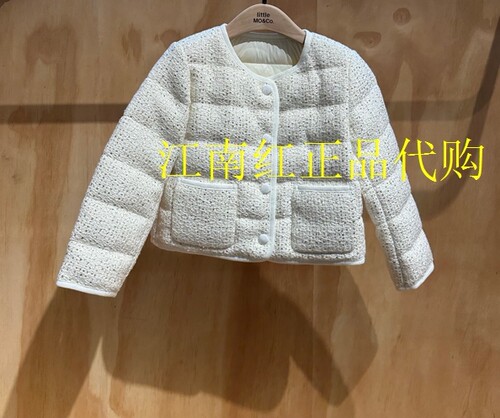 littlemoco专柜正品童装25冬装新款女童羽绒服小香风KBE4EIN055