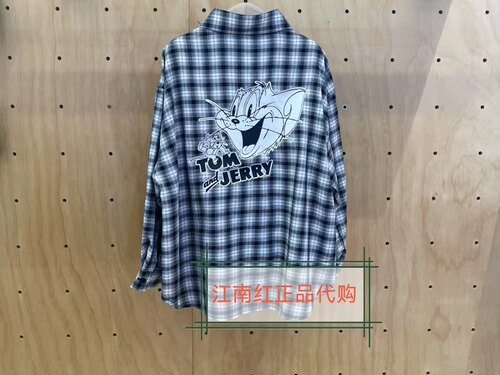 little moco 25年秋款男女童格纹纯棉衬衣休闲长袖衬衫KBE3SHT005