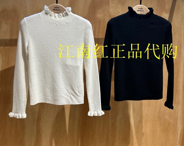 little moco专柜正品25年冬女童半高领针织打底衫KBE4SWT023