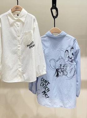 专柜正品25秋男女童亲子防晒衬衣长袖衬衫 KBE3SHT007