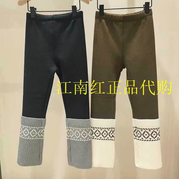 littlemoco专柜正品25冬新款女童加绒打底裤KBE4PAT010