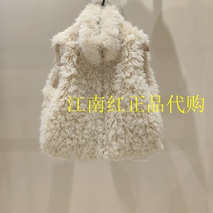 little moco专柜25年冬款男女童仿羊羔毛马甲夹克KBE4JKT019