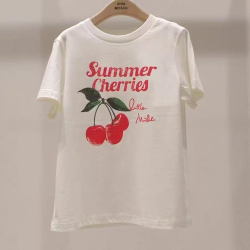 littlemoco专柜正品2026夏装新品女童休闲短袖T恤KBF2TEE021