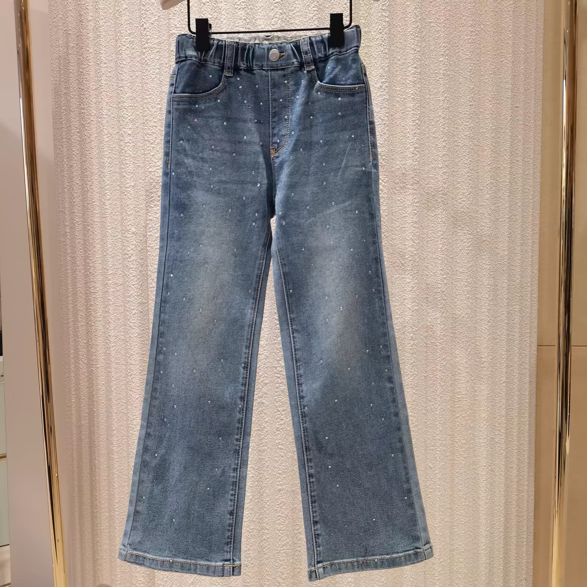 little moco专柜正品25年夏女童牛仔长裤KBE2JEN002