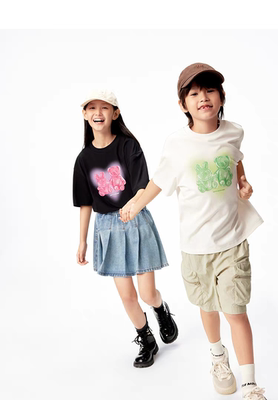 little moco专柜正品童装25年夏男女童短袖T恤KBE2TEET18