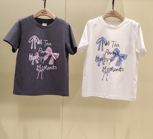 littlemoco专柜正品26年夏款女童立体蝴蝶结短袖T恤KBF2TEE010