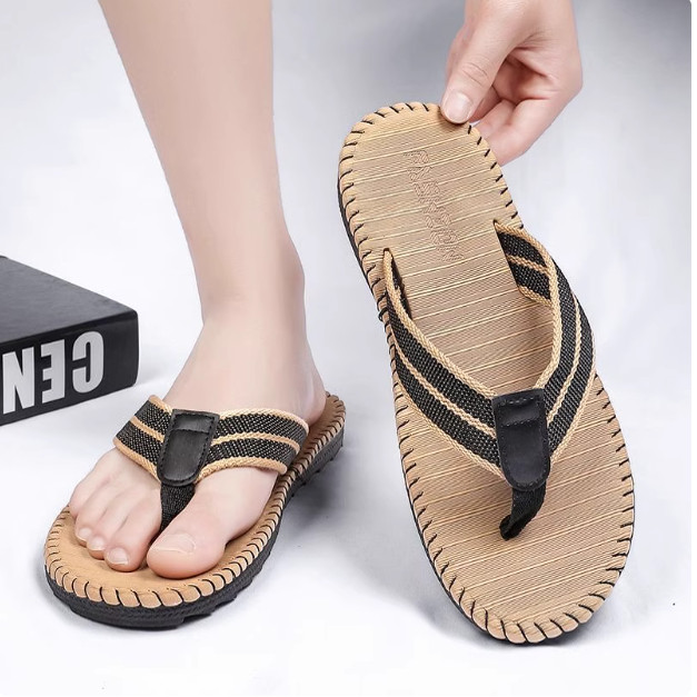 2025新款人字拖外穿夏季广东人夹脚沙滩海边耐磨防滑防臭凉拖男士