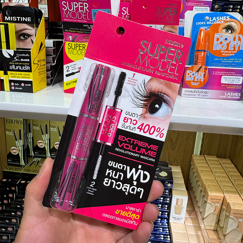 泰国进口Mistine蜜丝婷4D睫毛膏防水纤长卷翘不晕染持久浓密5.5g