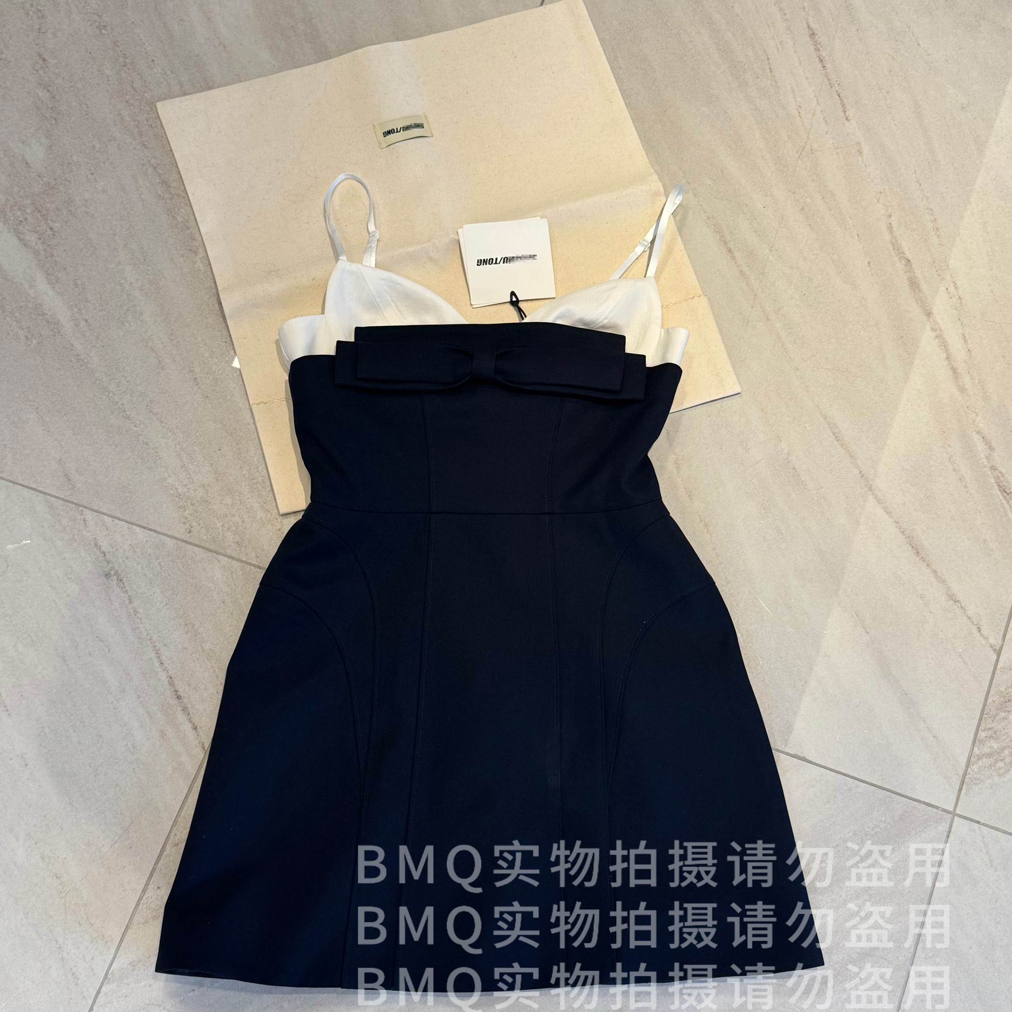 BMQ 玳购级 高阶版】SHUSHUTON2025春夏甜美双层蝴蝶结吊带连衣裙