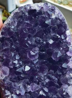 乌拉圭天然紫晶洞紫晶块摆件尺寸132.4*104.1*102.4重1756.8克