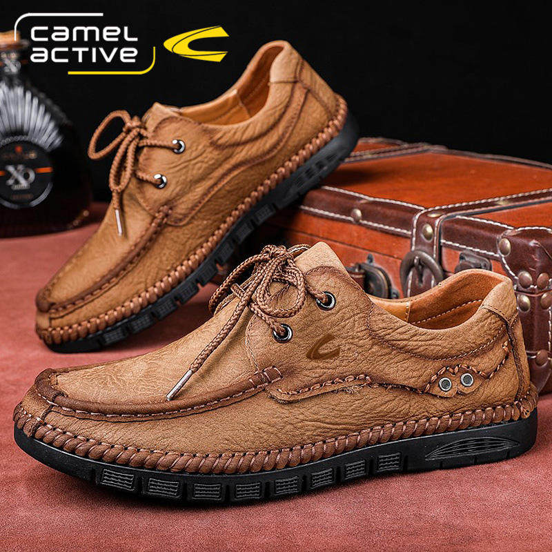 德国骆驼动感春季头层牛皮男士真皮休闲皮鞋登山中年爸爸鞋开车鞋,流行男鞋,休闲皮鞋,淘宝优惠券,粉丝福利购,淘宝优惠卷