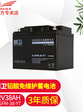 科华技术 KELONG 精卫电池 38AH 6-GFM-38-YT免维护UPS铅酸蓄电池