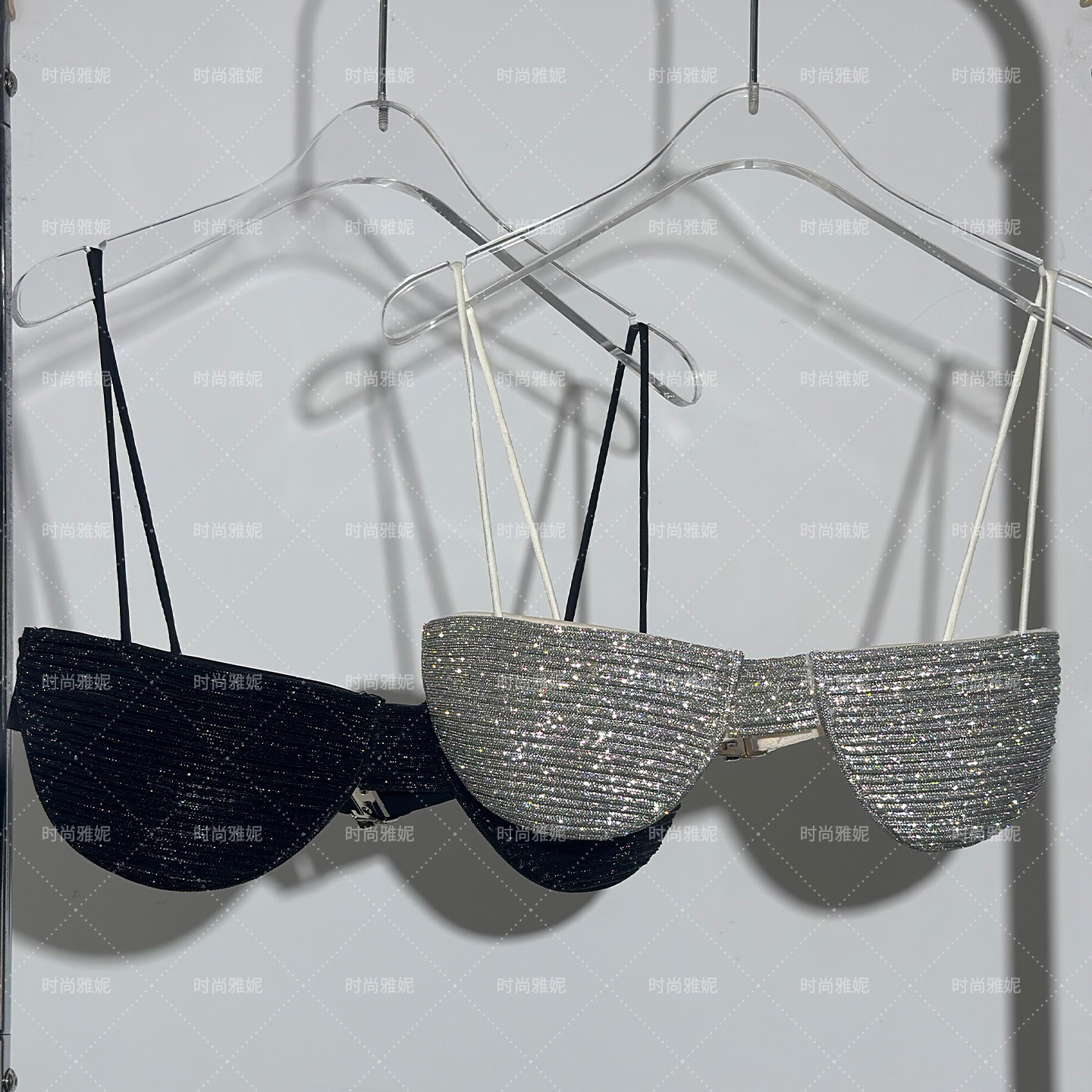 时尚雅妮欧美性感吊带抹胸闪亮网纱水钻文胸超短带胸垫内衣外穿,女装/女士精品,背心吊带,淘宝优惠券,粉丝福利购,淘宝优惠卷