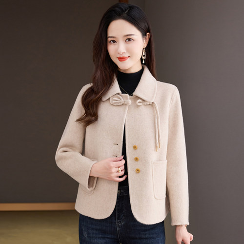 短款双面呢毛呢羊毛通勤