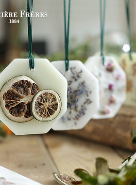 carriere freres法国精油香薰蜡片衣柜室内固体持久车载香氛挂件