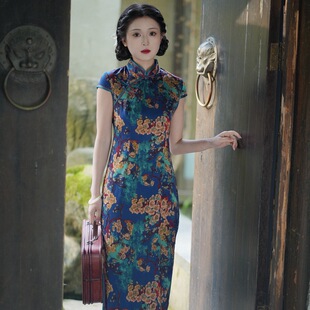 贝之韵气质优雅改良军阀太太旗袍2023年春季新款日常可穿复古