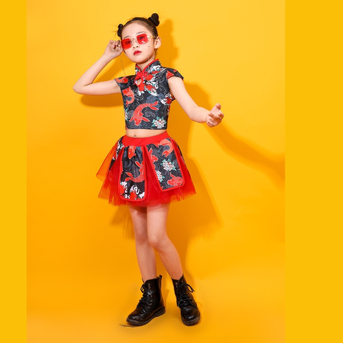 儿童演出服舞蹈表演服蓬蓬裙