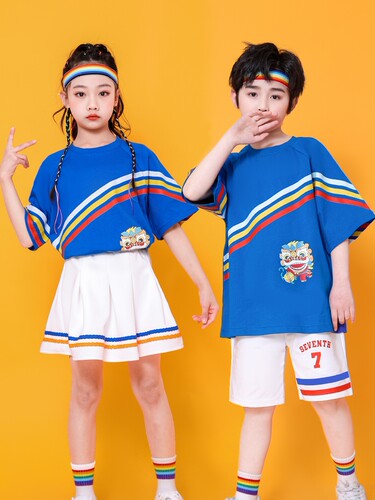儿童街舞潮服少儿啦啦操演出服中学生开幕啦啦队服装爵士舞表演服