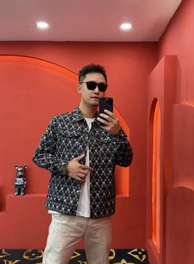 男士秋季新款时尚欧货百搭帅气休闲翻领夹克外套24507