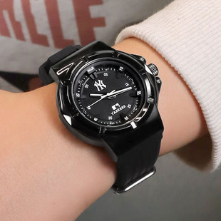 MLB美职棒手表潮流个性 创意简约夜光腕表防水硅胶石英情侣表NY619