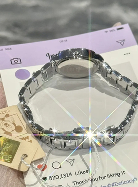 Disney迪士尼手表女学生初高中时尚潮流个性贝母钢带女士防水腕表