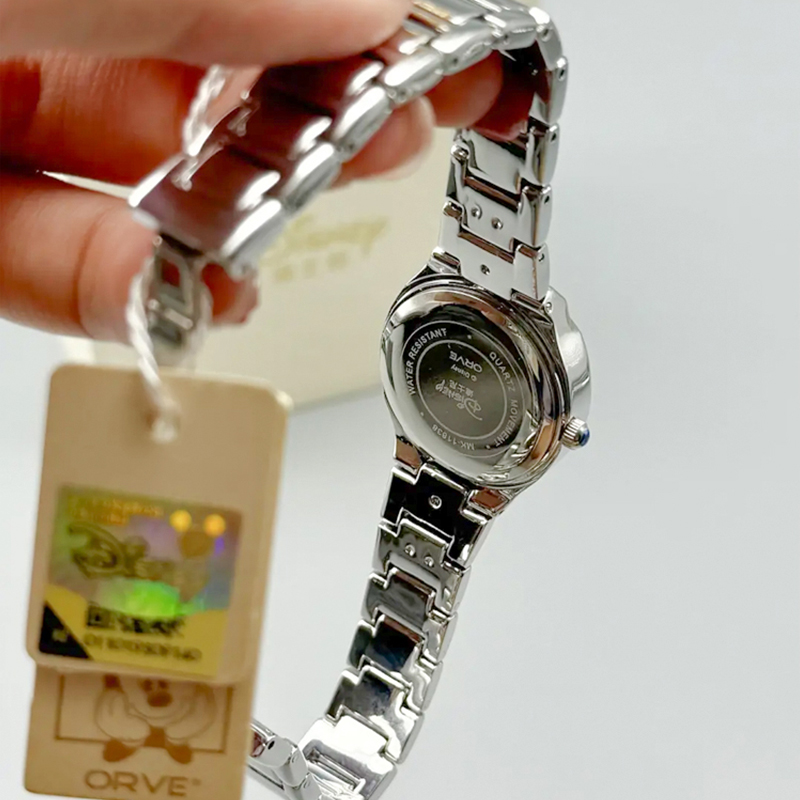 Disney迪士尼手表女款时尚个性贝母钢带腕表情人节送女生生日礼物