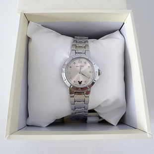 Disney迪士尼手表女款 石英表小表盘钢带通勤百搭生日礼物 简约时尚